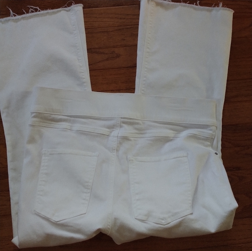SPANX White Slim Panel Ankle Raw Hem Jegging Jeans 1X - Picture 3 of 15